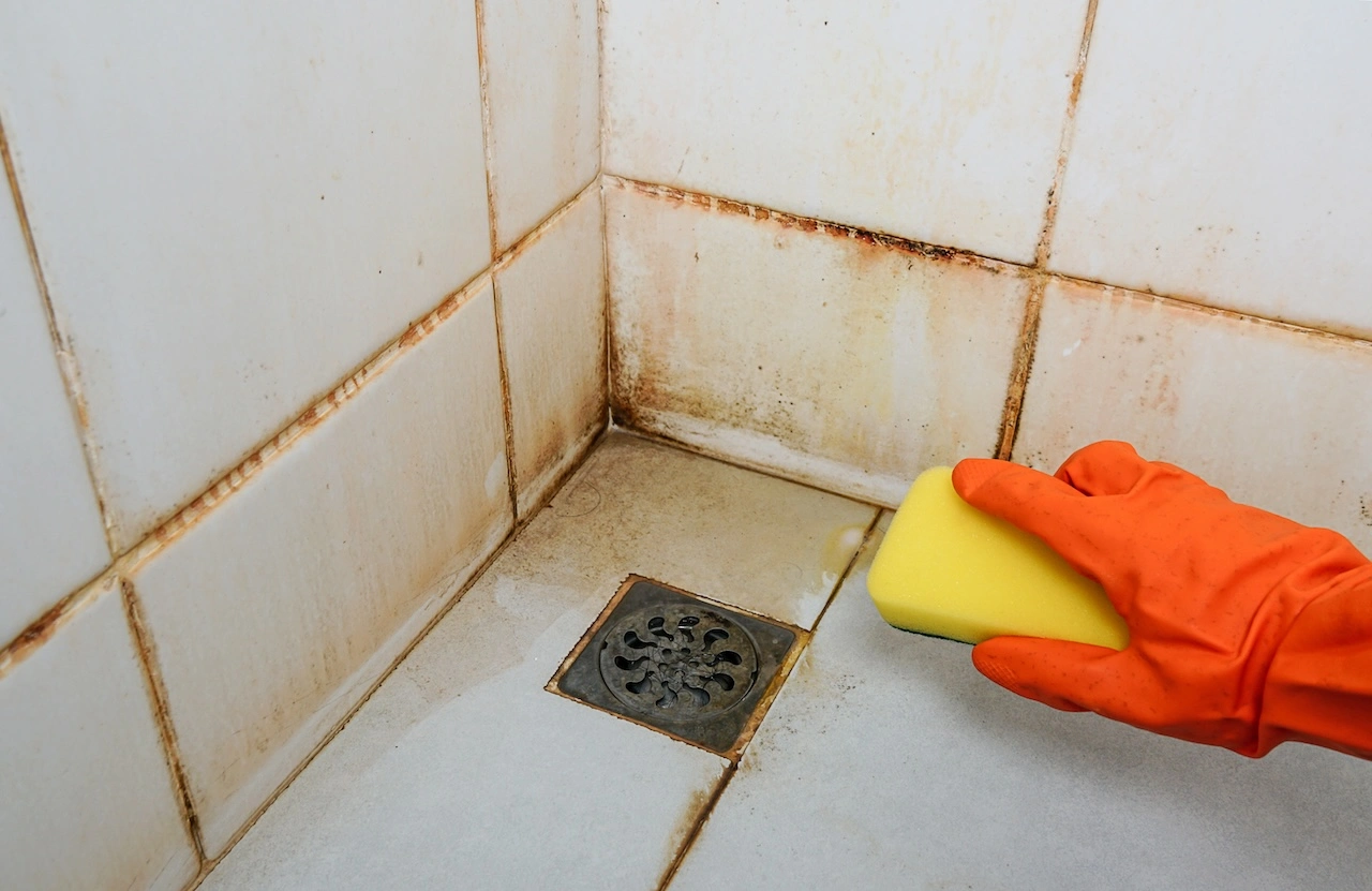 how to remove mold from grout