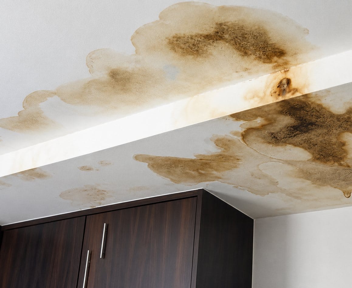 water damage from leaking roof